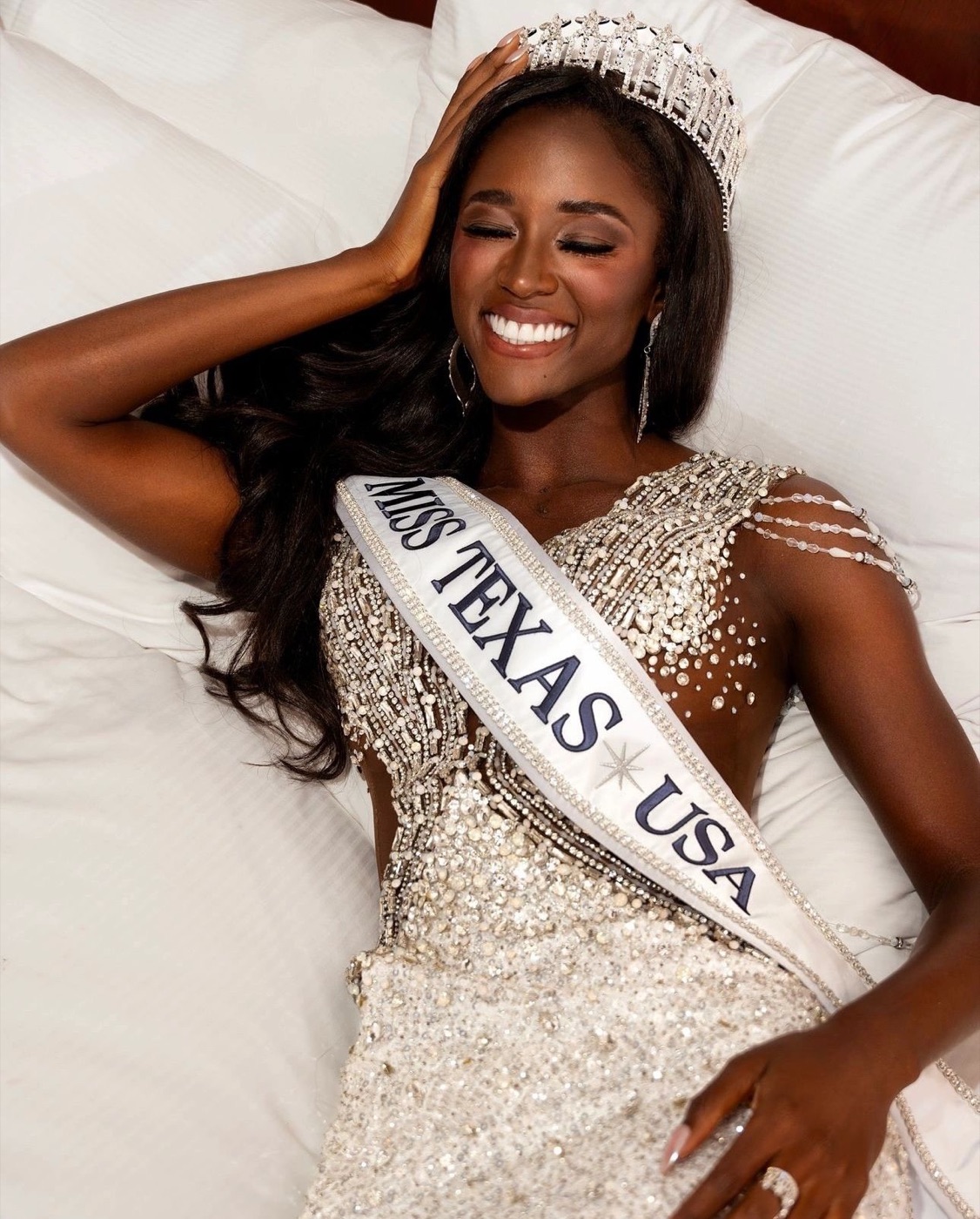 Aarieanna Ware crowned and sashed as Miss Texas USA 2024.